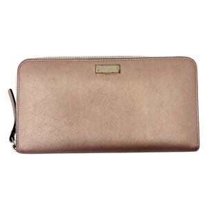 Kate Spade Rose Gold Zip Around Wallet